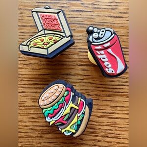 Set of 3- Fun Food-Themed Shoe Charms